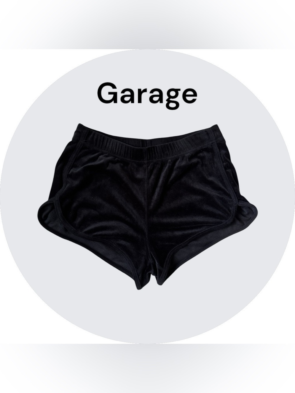 Women’s Garage Black Velvet Shorts
